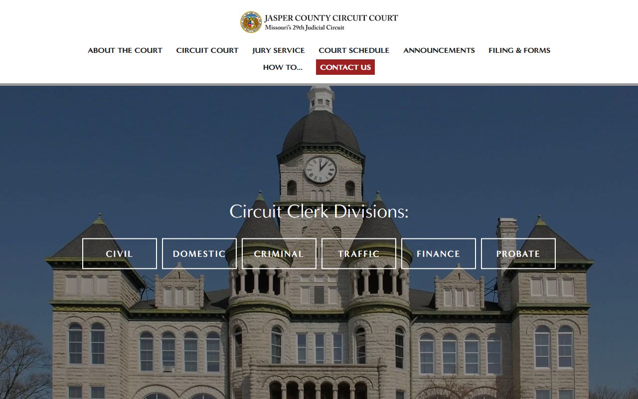 Jasper County Circuit Court for Joplin criminal court records