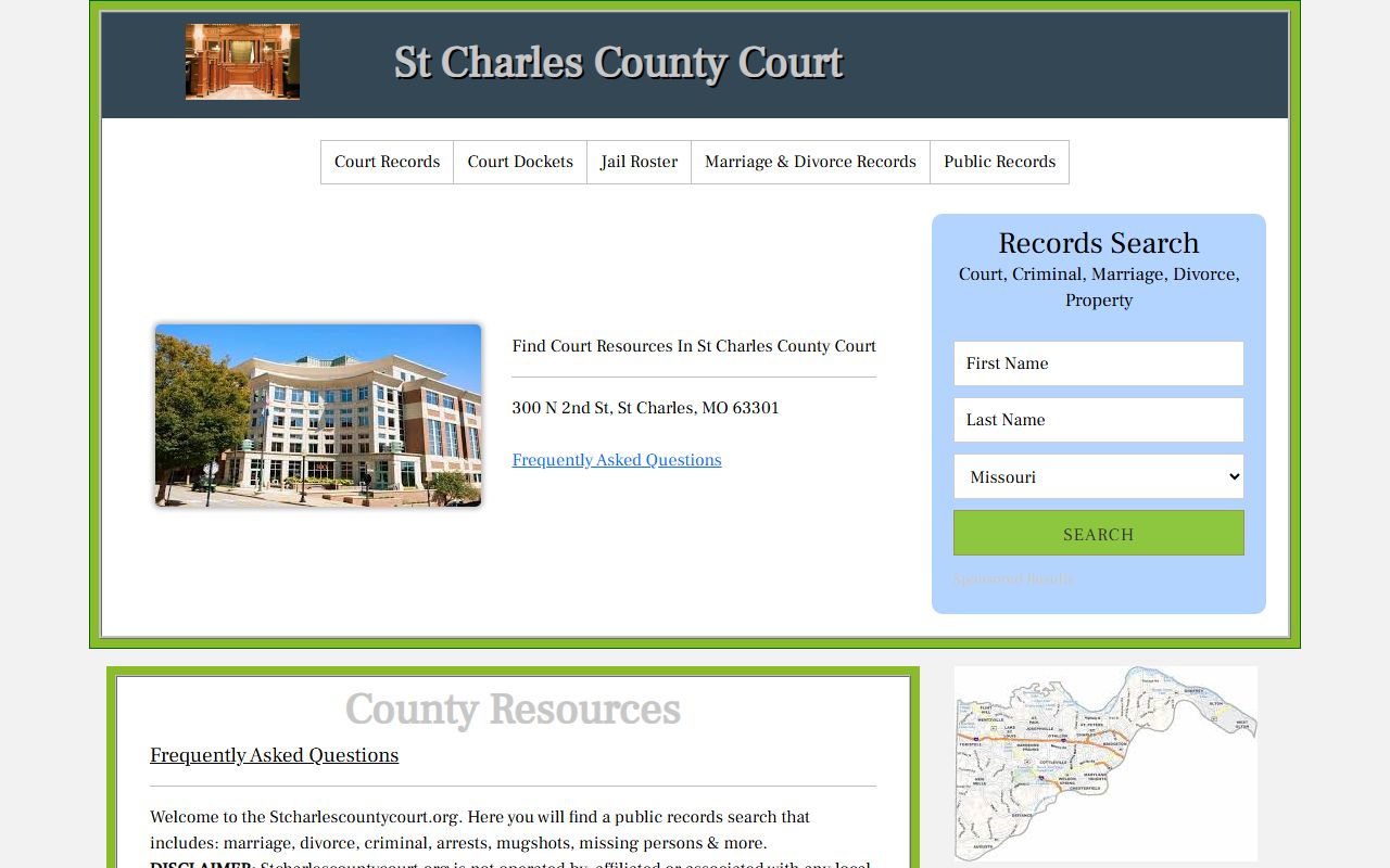 St. Charles County Court for criminal court records search