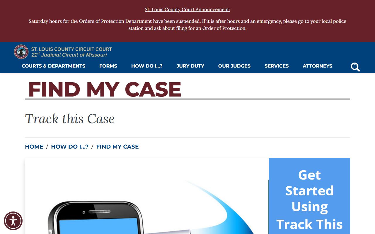 St. Louis County Circuit Court case search for criminal court records